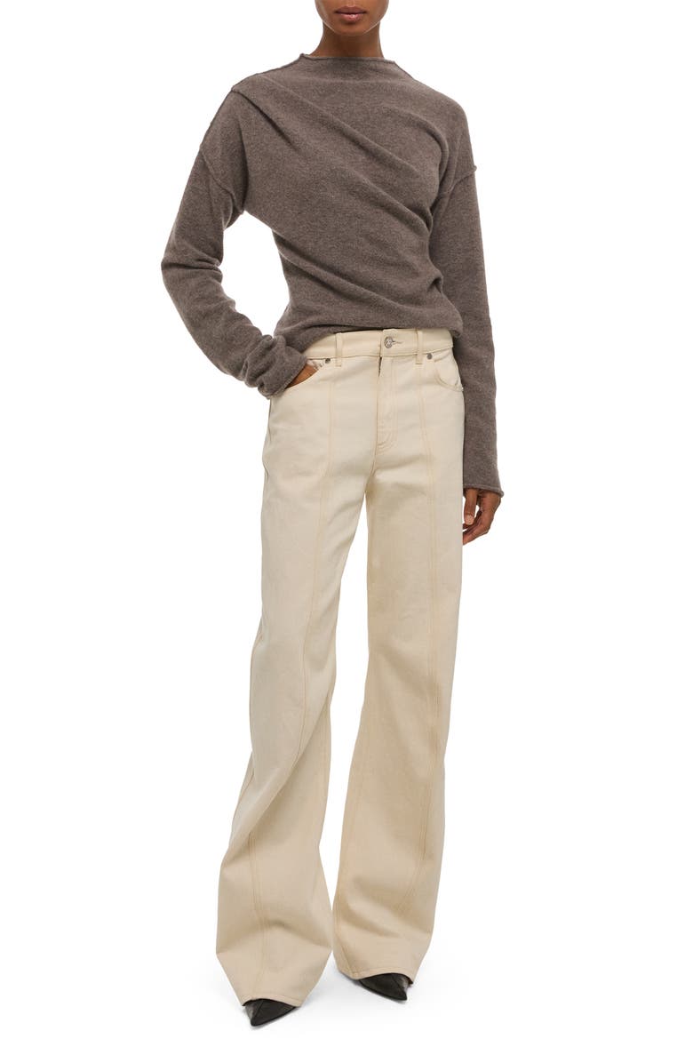 Helmut Lang Wide Leg Jeans, Alternate, color, Ecru