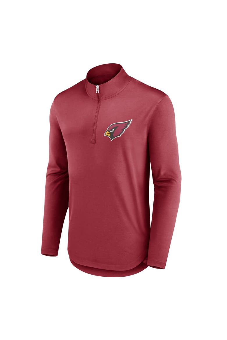 Men's Fanatics Branded Cardinal Arizona Cardinals Quarterback Quarter-Zip Top, Alternate, color, Cardinal