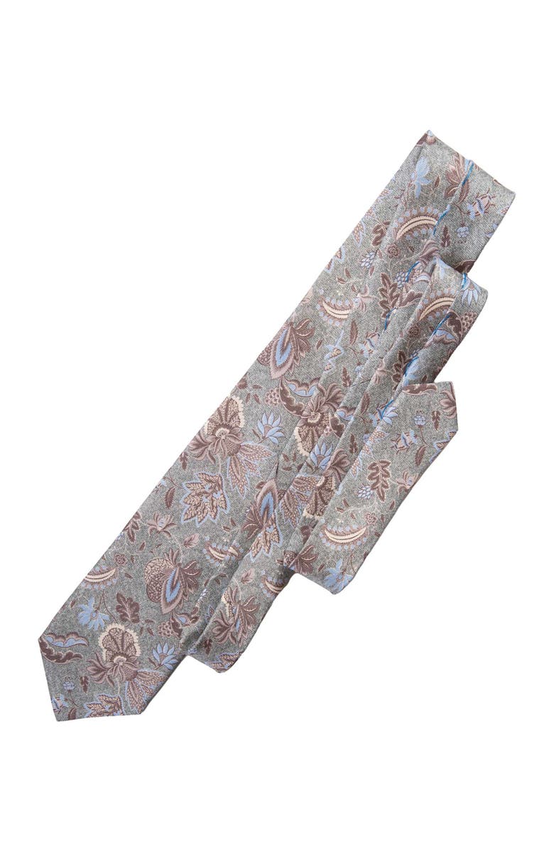 Elizabetta Medici - Extra Long Printed Silk Tie for Men, Alternate, color, Soft Jade
