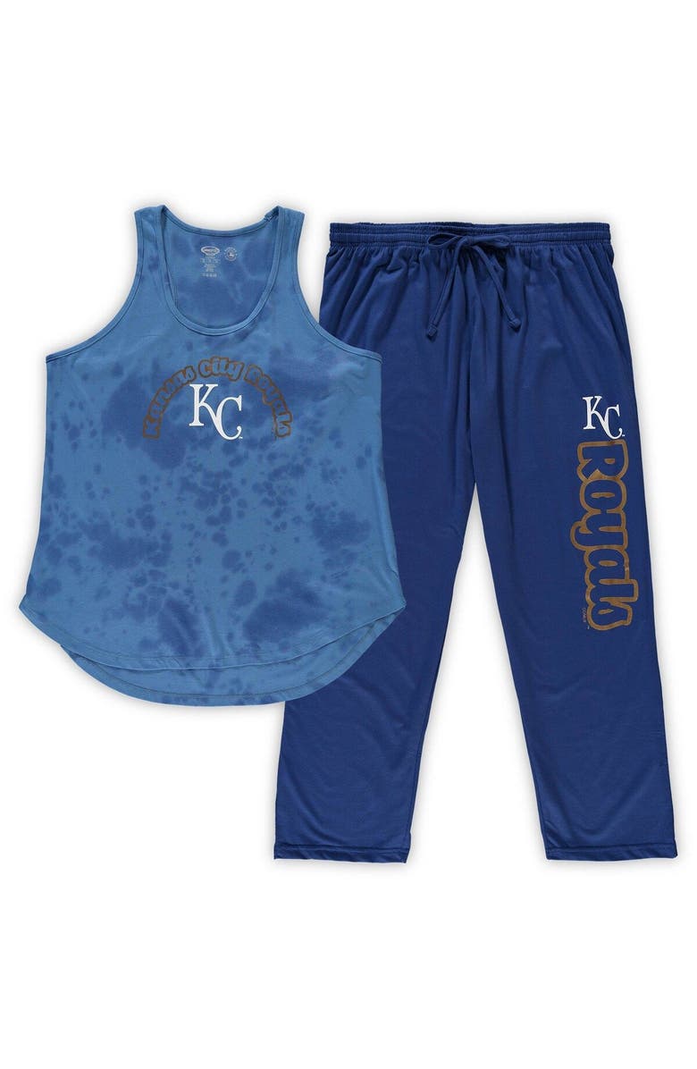 CONCEPTS SPORT Women's Concepts Sport Royal Kansas City Royals Plus Size Jersey Tank Top & Pants Sleep Set, Main, color, Royal