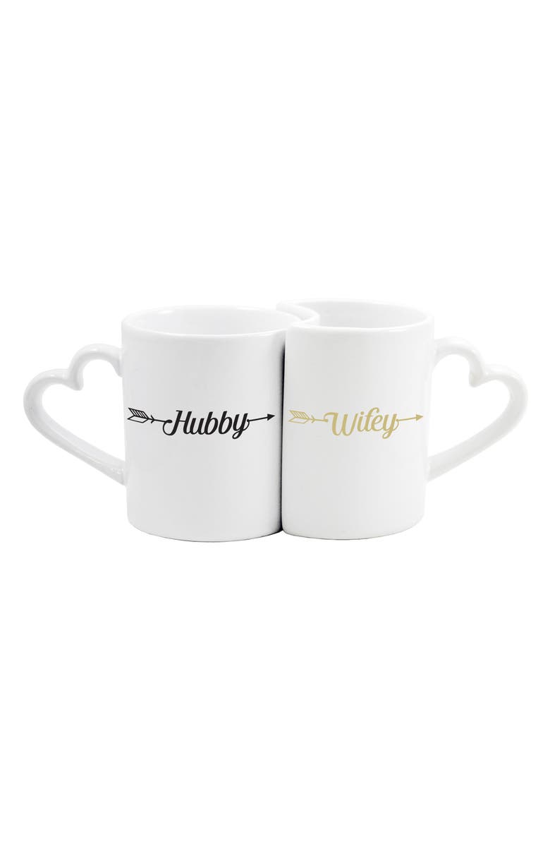 Cathy's Concepts Hubby/Wifey Set of 2 Coffee Mugs, Main, color, 