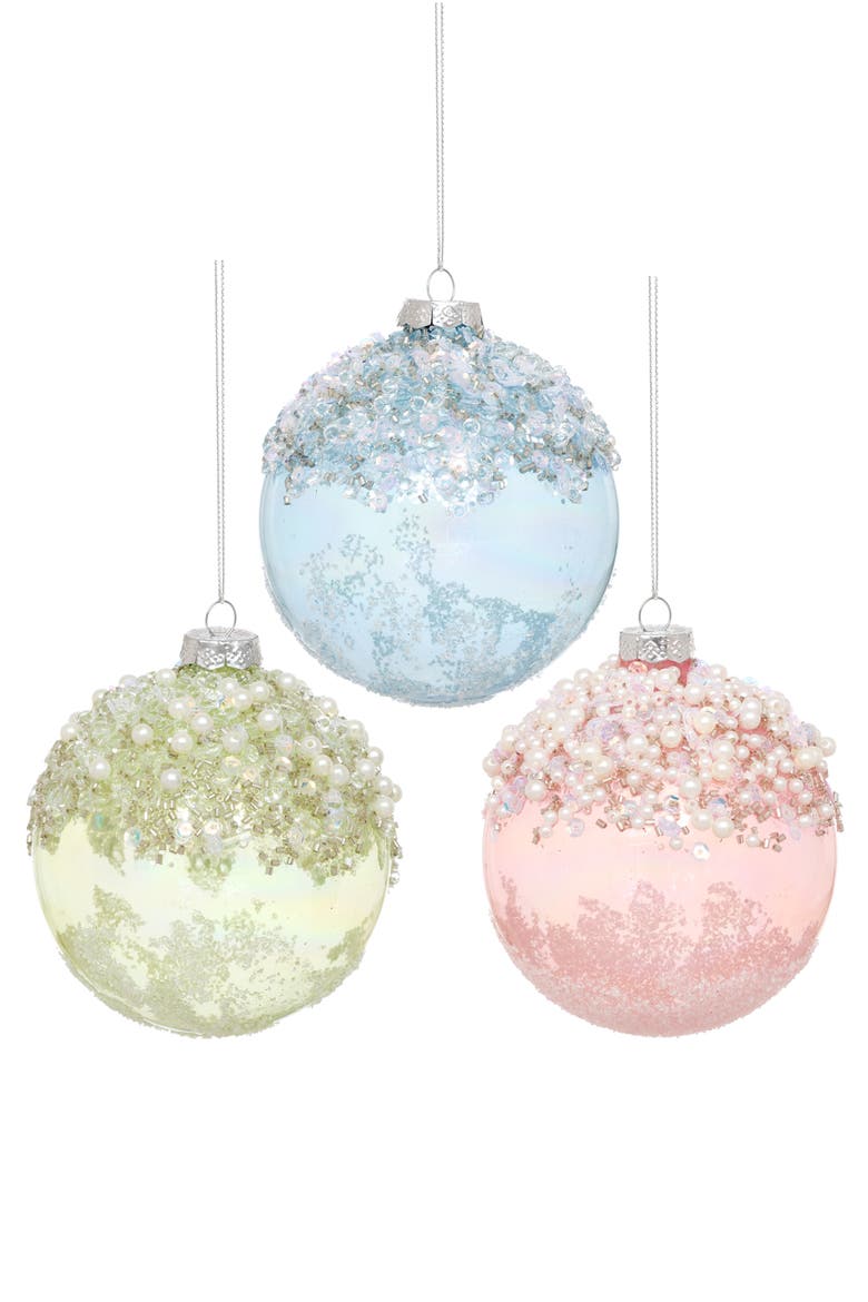 Candied Pearl Ornament, Box of 6, Main, color, Mint Green