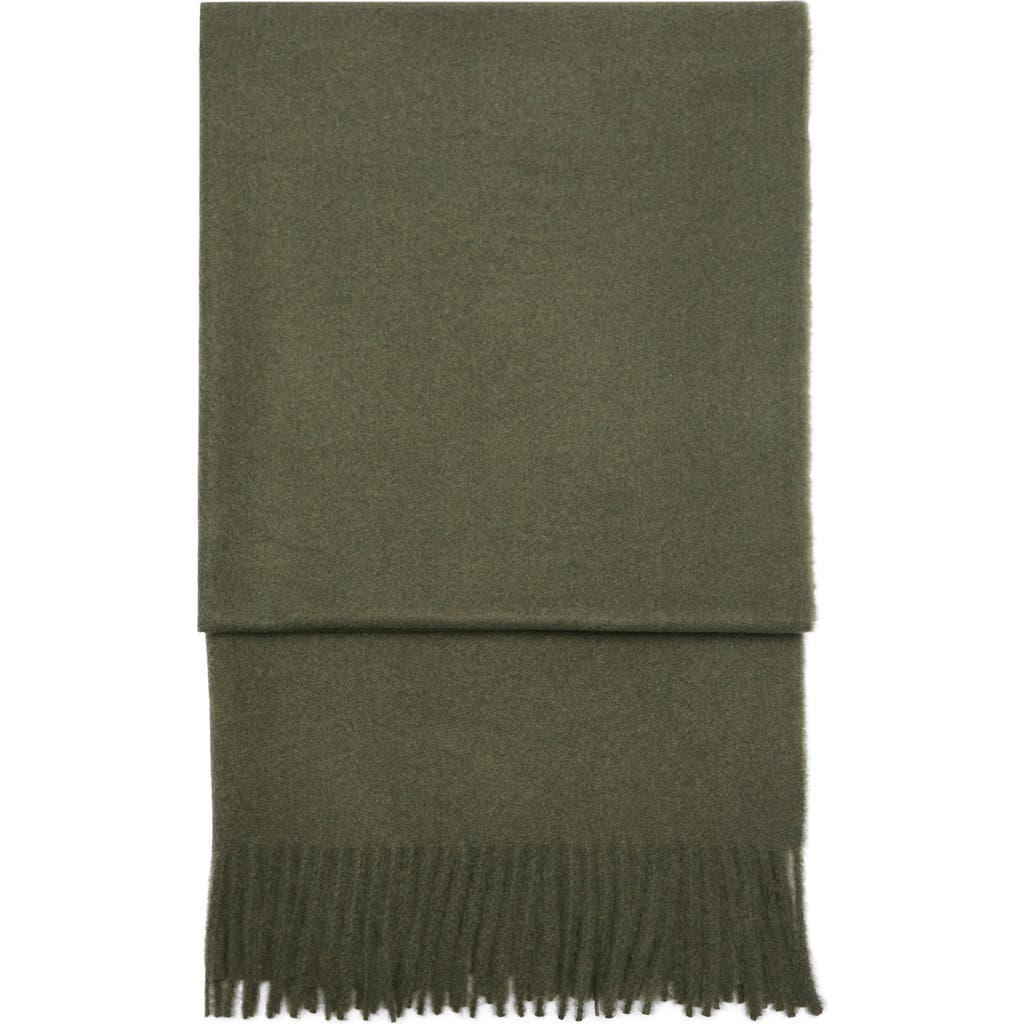 MANGO Fringe Scarf in Medium Green at Nordstrom