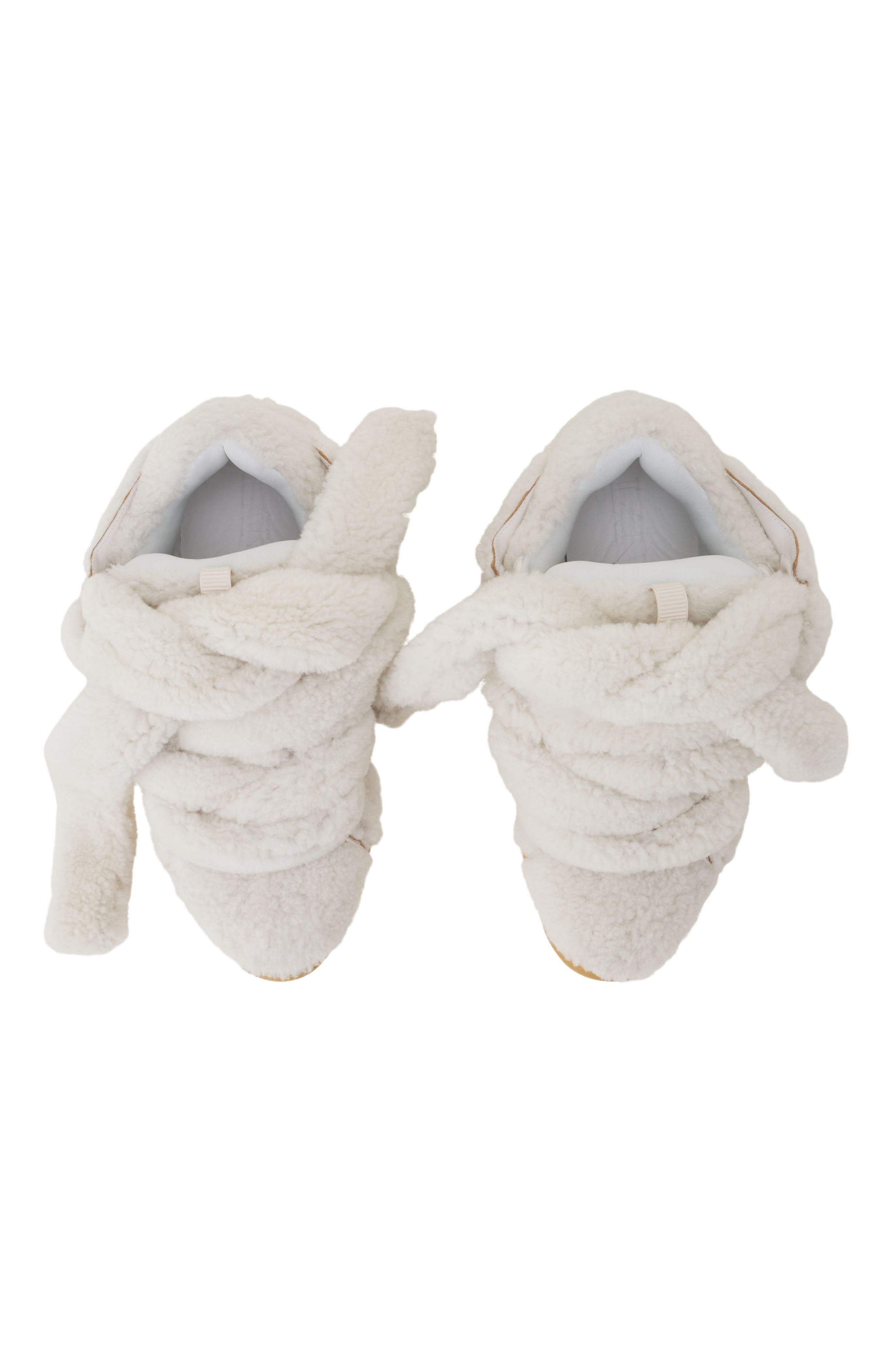 Lanvin Curb Sneakers In Shearling, Alternate, color, Beige