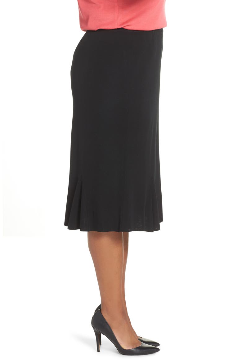 Gore Flare Skirt, Alternate, color, BLACK