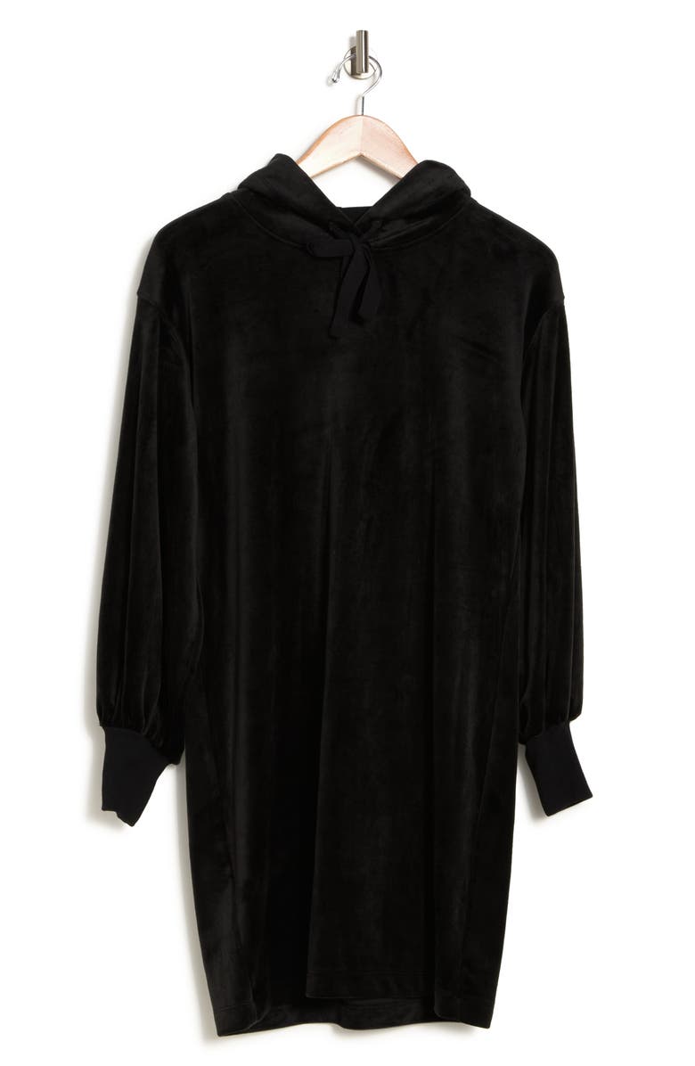Calvin Klein Velour Hoodie Dress, Alternate, color,