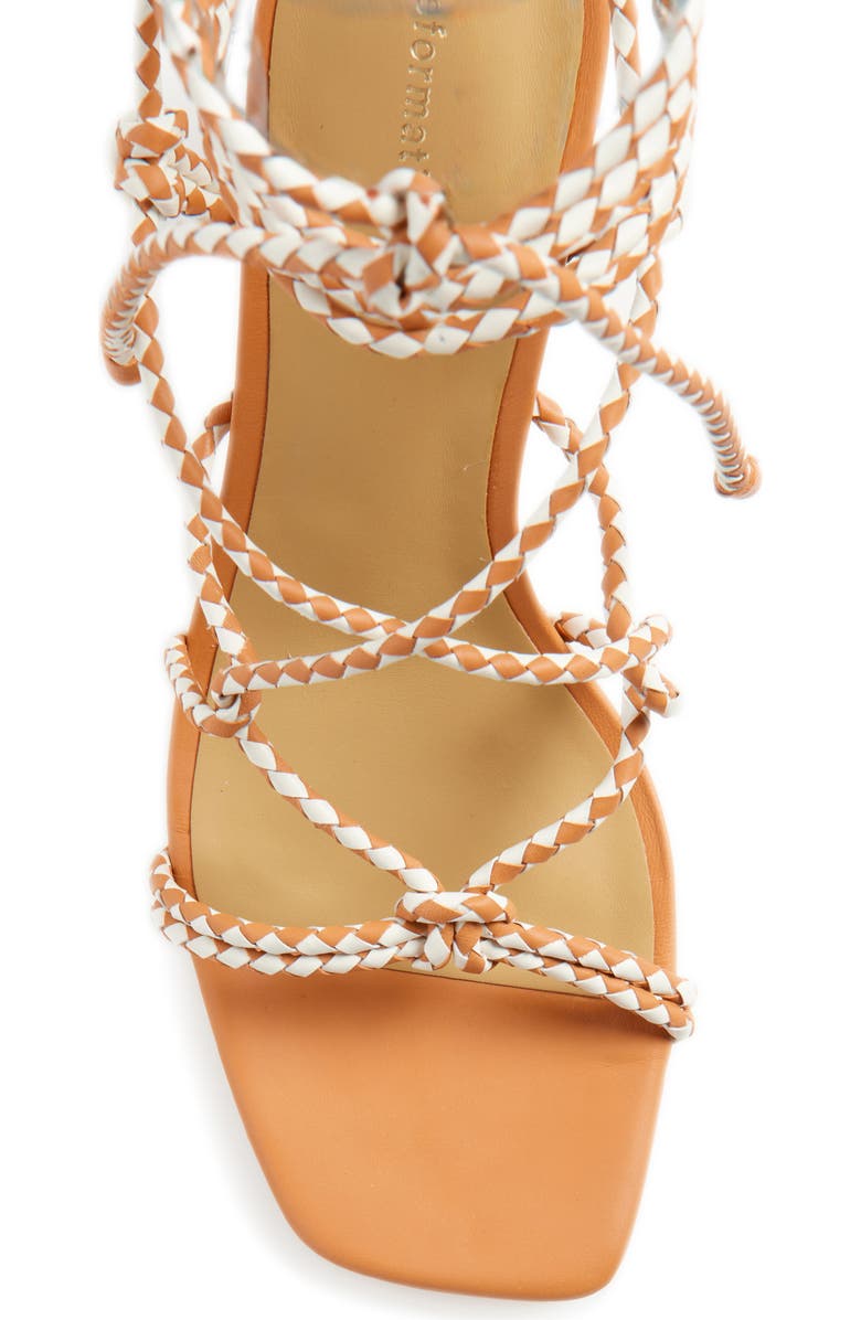 Reformation Macie Corded Ankle Tie Sandal, Alternate, color,