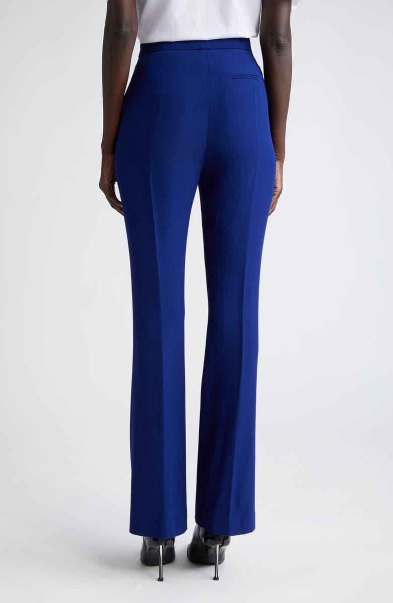 McQueen High Waist Bootcut Crepe Trousers, Alternate, color, 