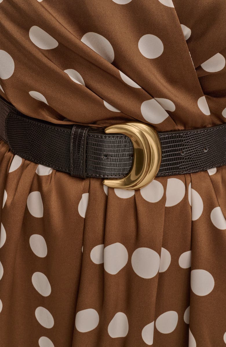 DONNA KARAN Dot Print Halter Midi Dress, Alternate, color, 