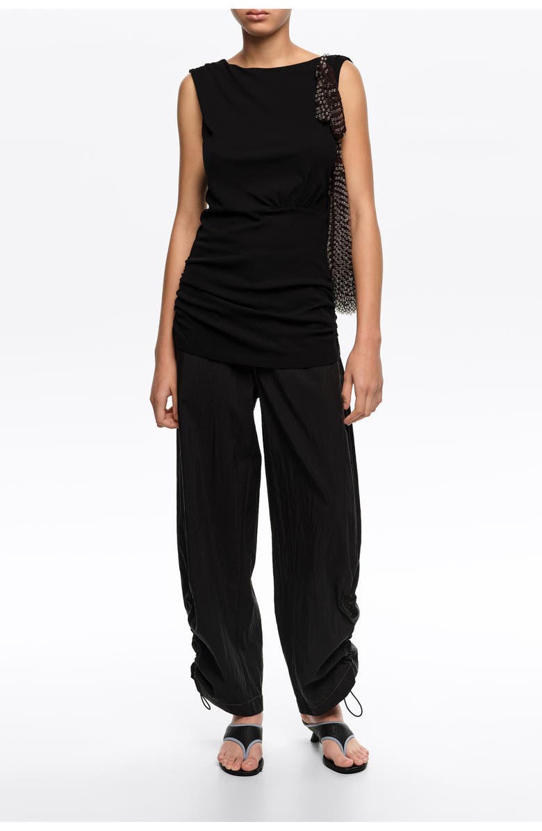 Bimba y Lola Fitted Elasticated Top With Dropped Back, Alternate, color,