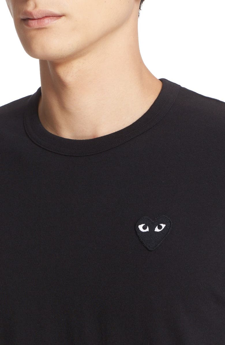 Comme des Garçons PLAY Logo Slim Fit Graphic T-Shirt, Alternate, color, Black