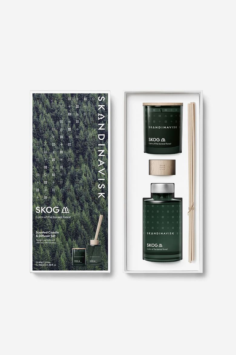 SKOG Scented Candle & Diffuser Set, Main, color, Green