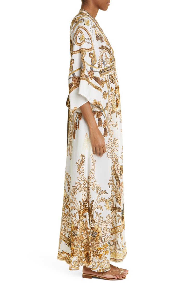Camilla Road to Riches Silk Caftan Maxi Dress, Alternate, color,