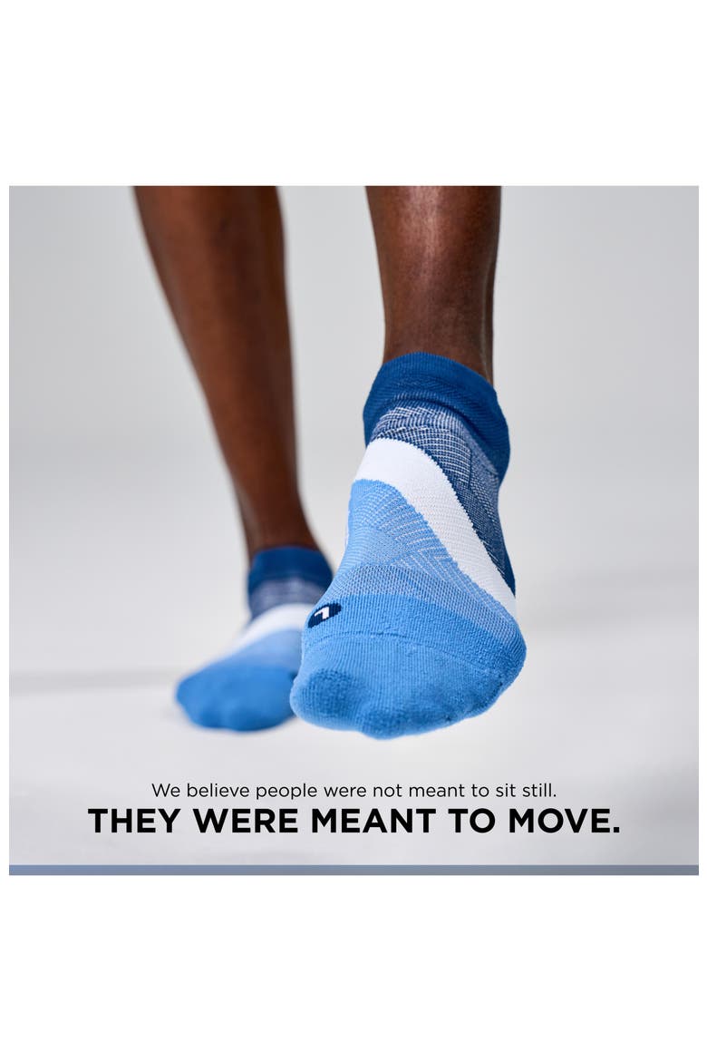Elite Light Cushion No Show Tab Athletic Ankle Socks  Sport Sock with Targeted Compression, Alternate, color, Blue Wave