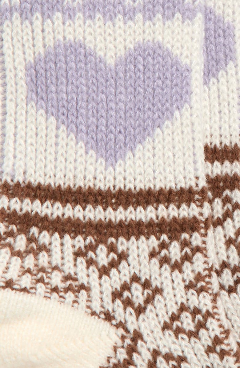 Nordstrom Apres Skis Crew Socks, Alternate, color, Ivory Heart