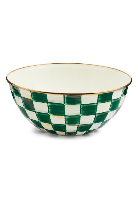 Emerald Check Large Everyday Bowl
