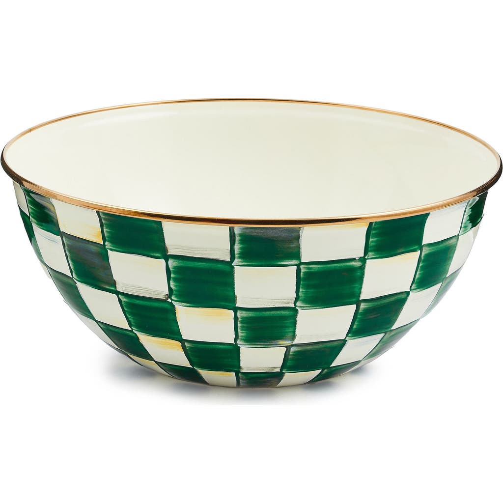 Mackenzie-childs Mackenzie Childs Emerald Check Large Everyday Bowl In Green
