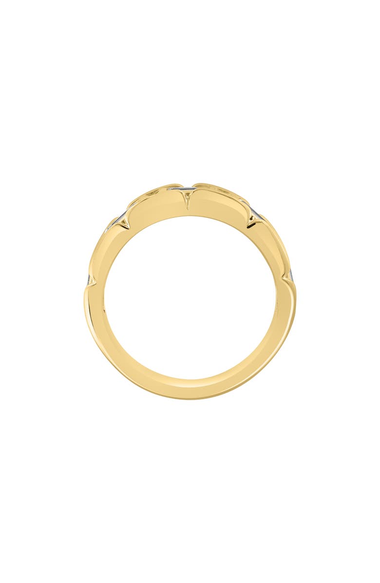 EFFY Men's 14K Gold Plated Sterling Silver Baguette Zircon Band Ring - Size 10, Alternate, color, 