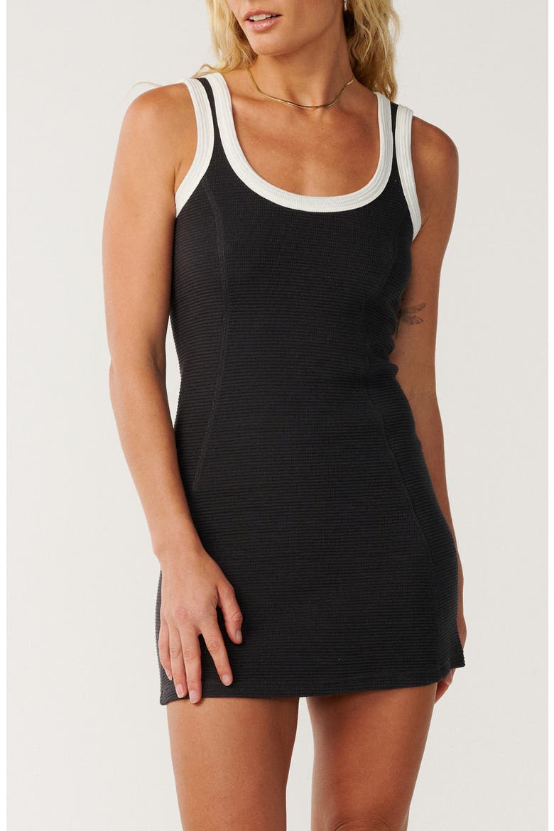 Retro Swell Minidress, Main, color, WASHED BLACK