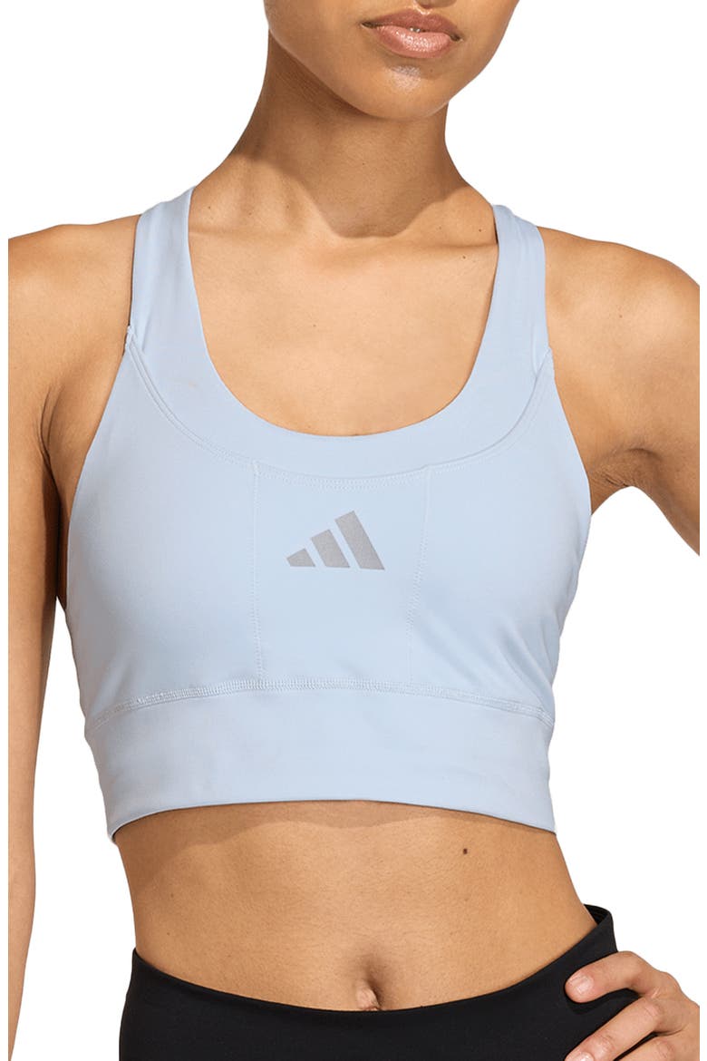 Adi365 Pocket Sports Bra, Main, color, CRYSTAL SKY