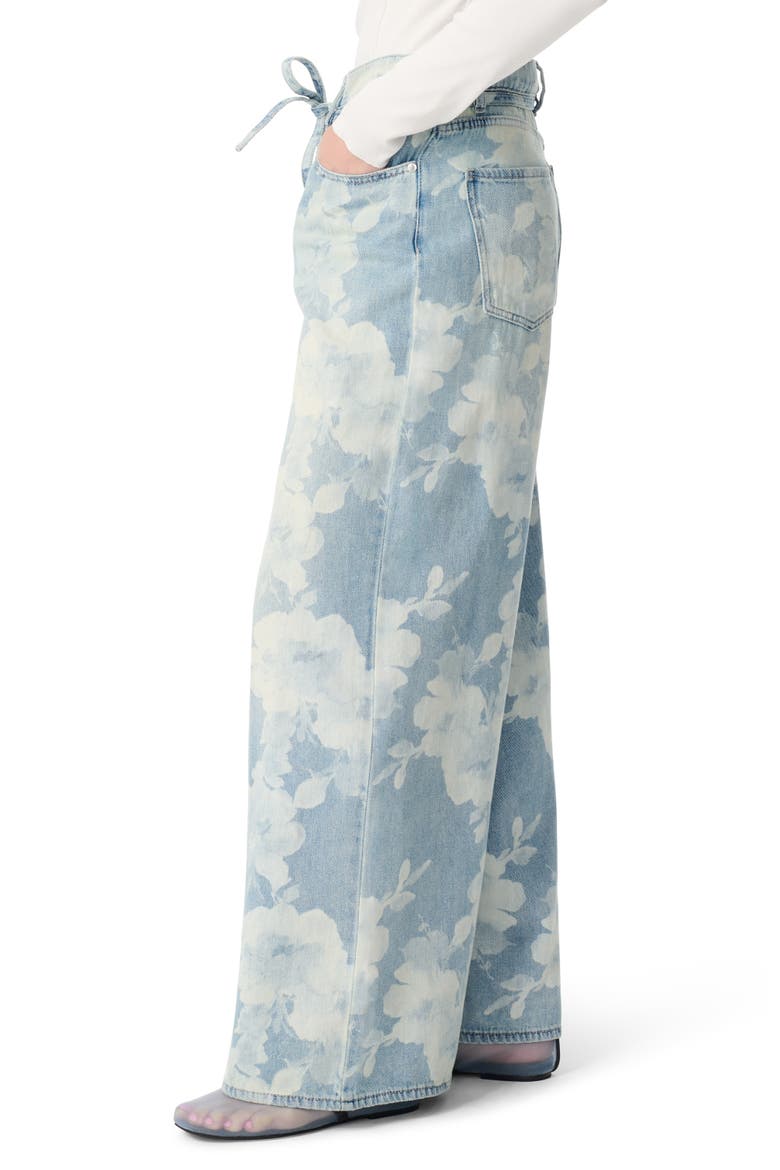 Slouchy Wide Leg Jeans, Alternate, color, ROSE BOUQUET DISCHAR