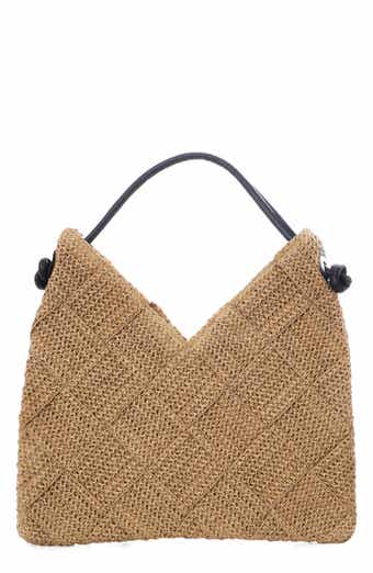 Adornia Raffia Hobo Shoulder Bag