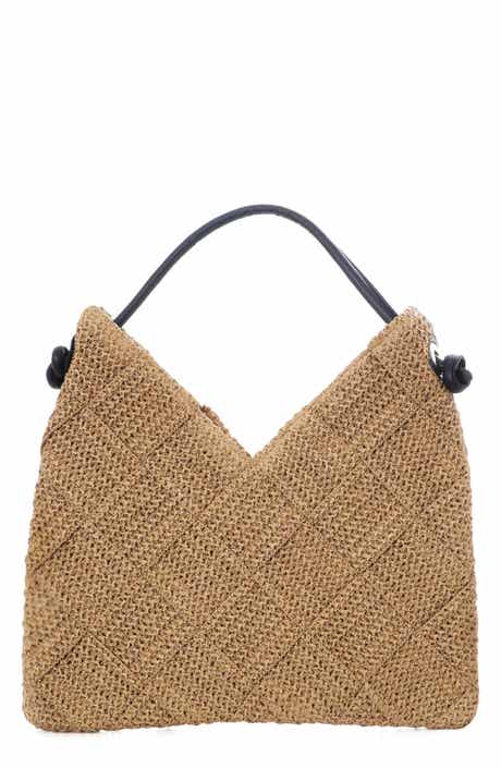 Adornia Raffia Hobo Shoulder Bag