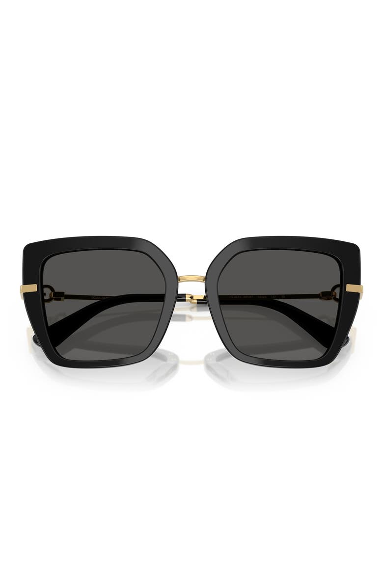 53mm Butterfly Sunglasses, Alternate, color, BLACK