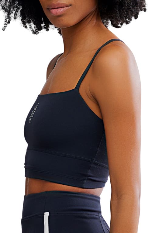Free People Never Better Longline Sports Bra In Blue