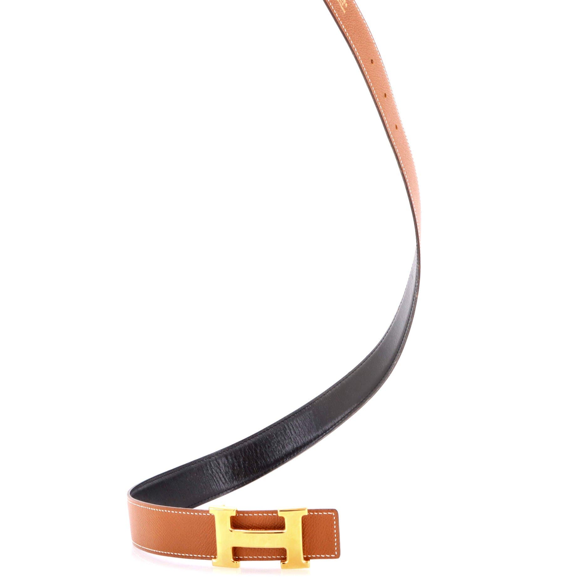 Pre-Owned Hermes Constance Reversible Belt Leather Medium, Alternate, color, Brown