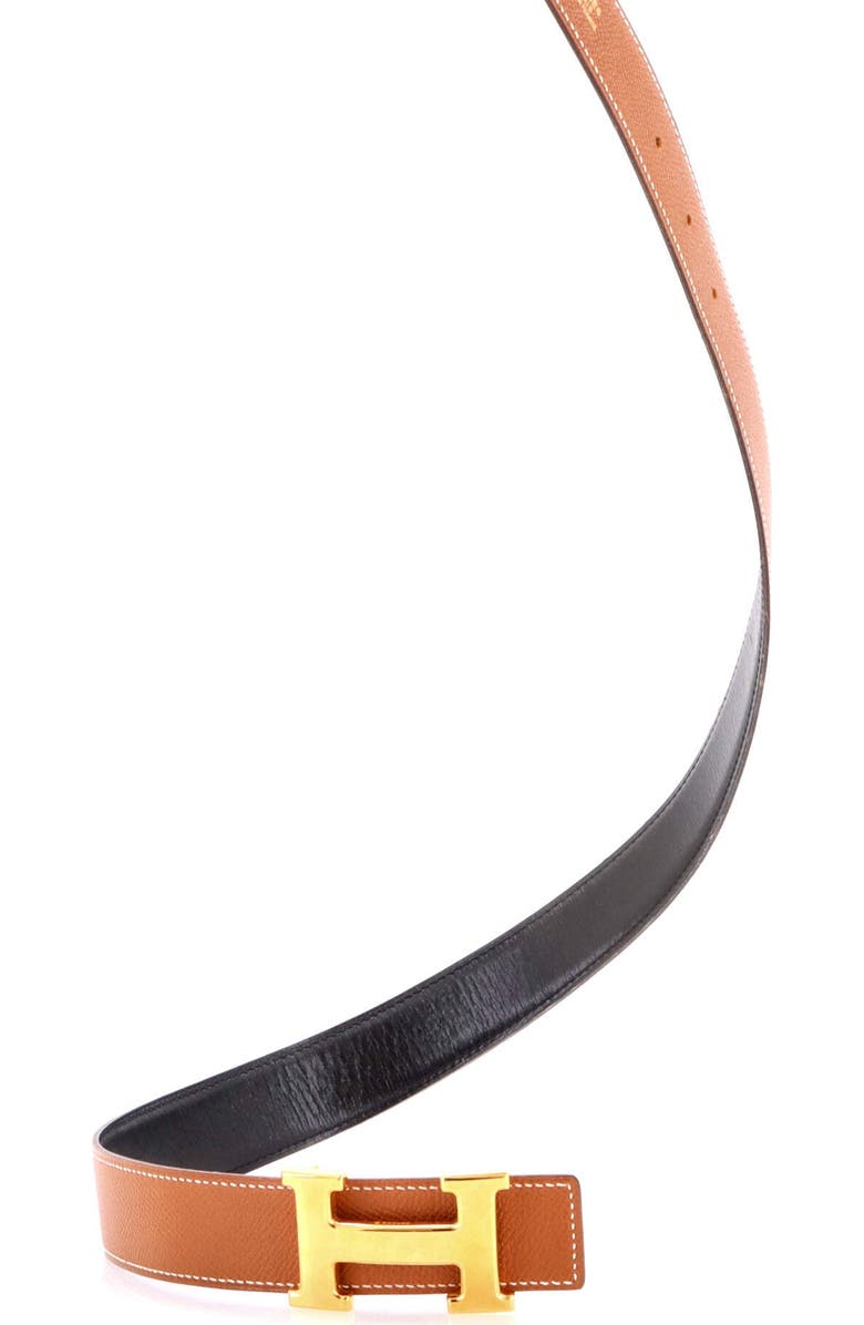 Pre-Owned Hermes Constance Reversible Belt Leather Medium, Alternate, color, Brown