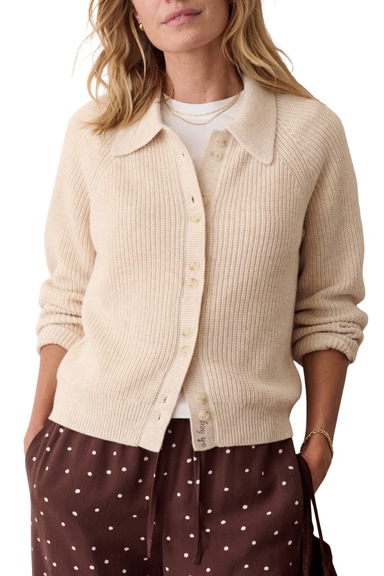 Parker Collared Cardigan, Main, color, OATMEAL