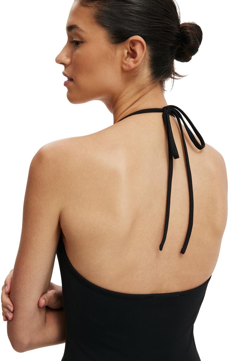 Cotton On Women's Hold Me Tie Halter, Alternate, color, Black