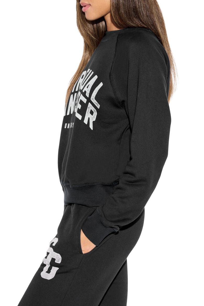 University Graphic Sweatshirt, Alternate, color, BLACK