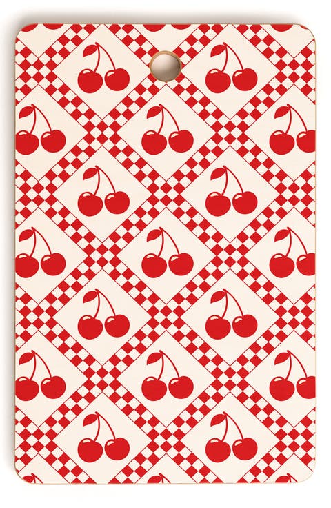 Cherry Checkered Wood Cutting Board