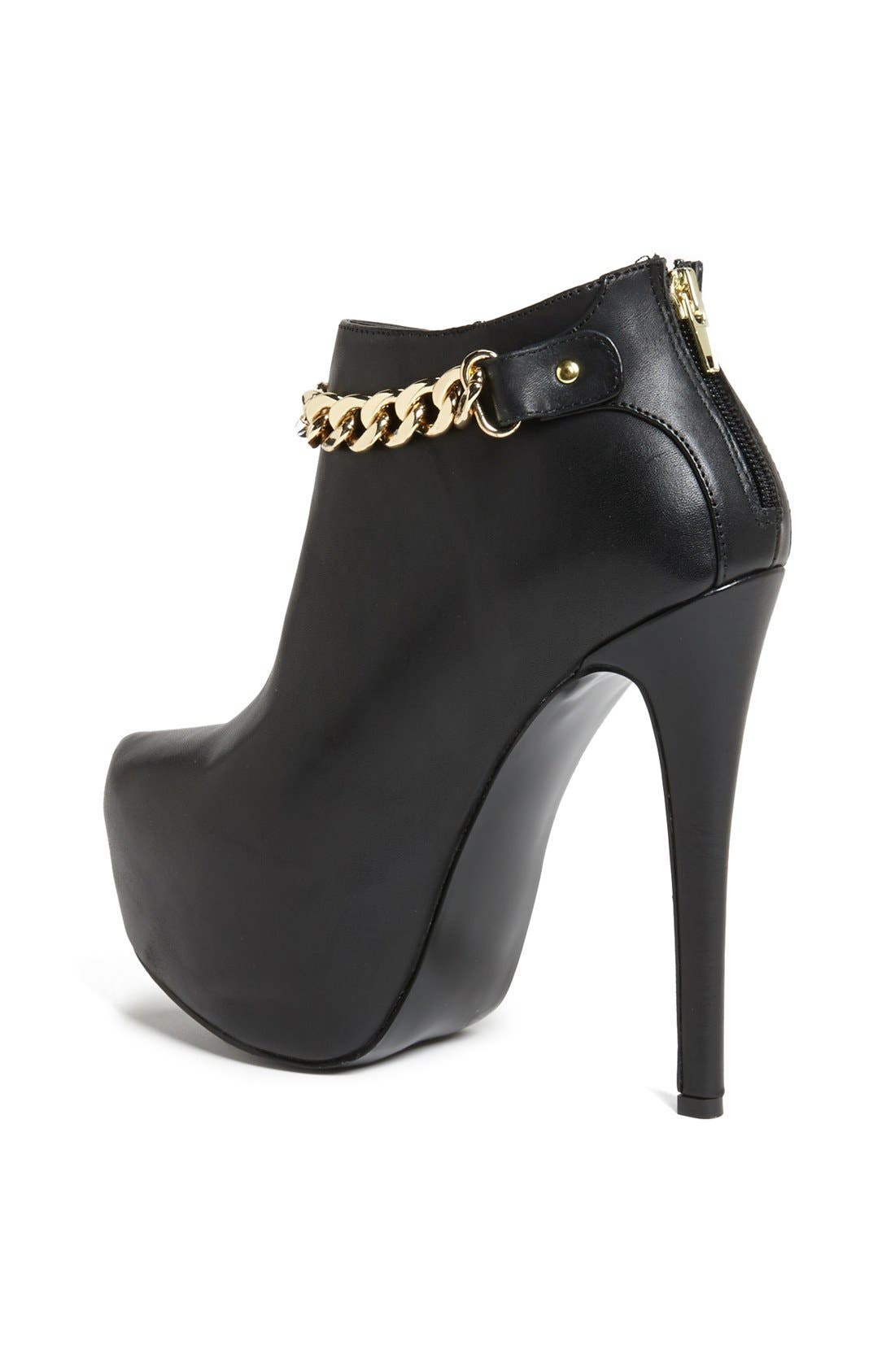 'Vindctve' Platform Bootie, Alternate, color, BLACK LEATHER