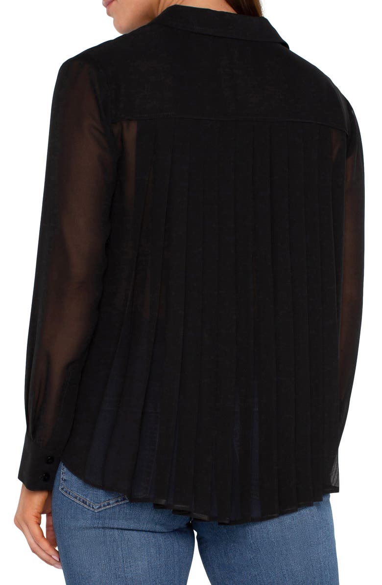 Liverpool Los Angeles Chiffon Button-Up Shirt, Alternate, color,