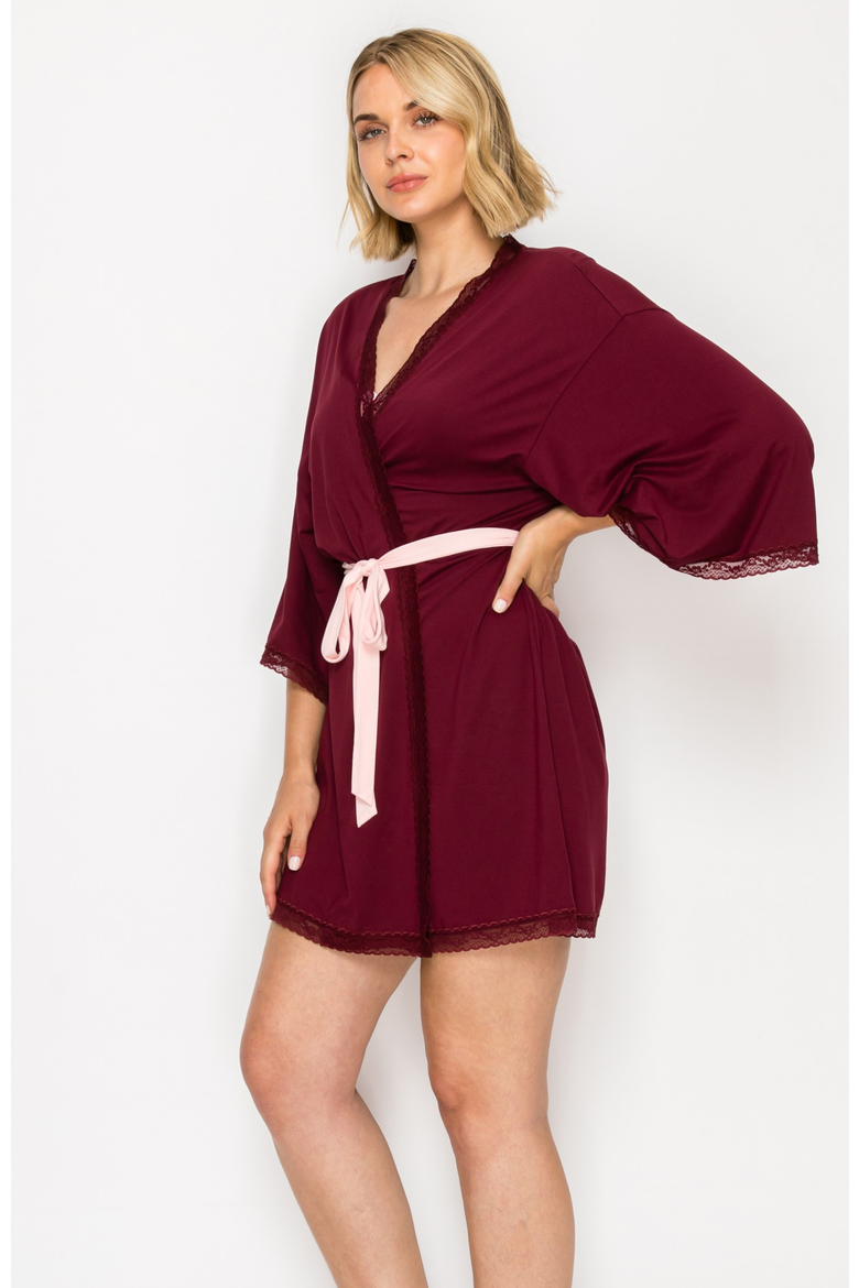 Yummy Jersey Cozy Robe, Alternate, color, Ruby