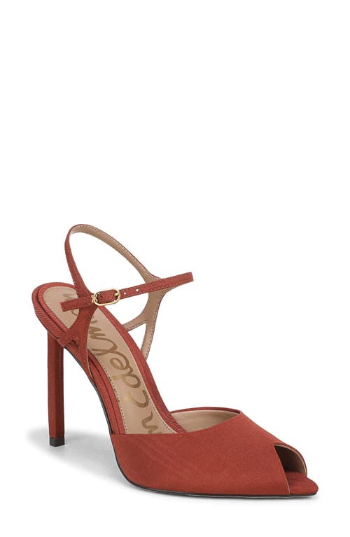 Sam Edelman Tinslie Peep Toe Sandal In Ginger Copper
