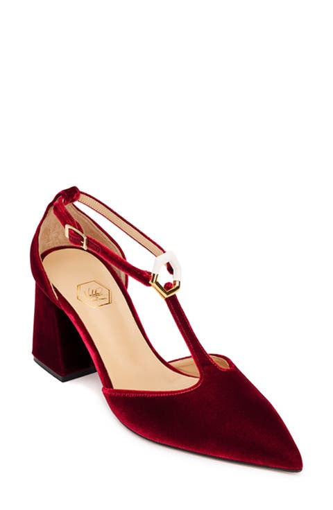 Doxa Ankle Strap Pointed Toe Pump (Women)