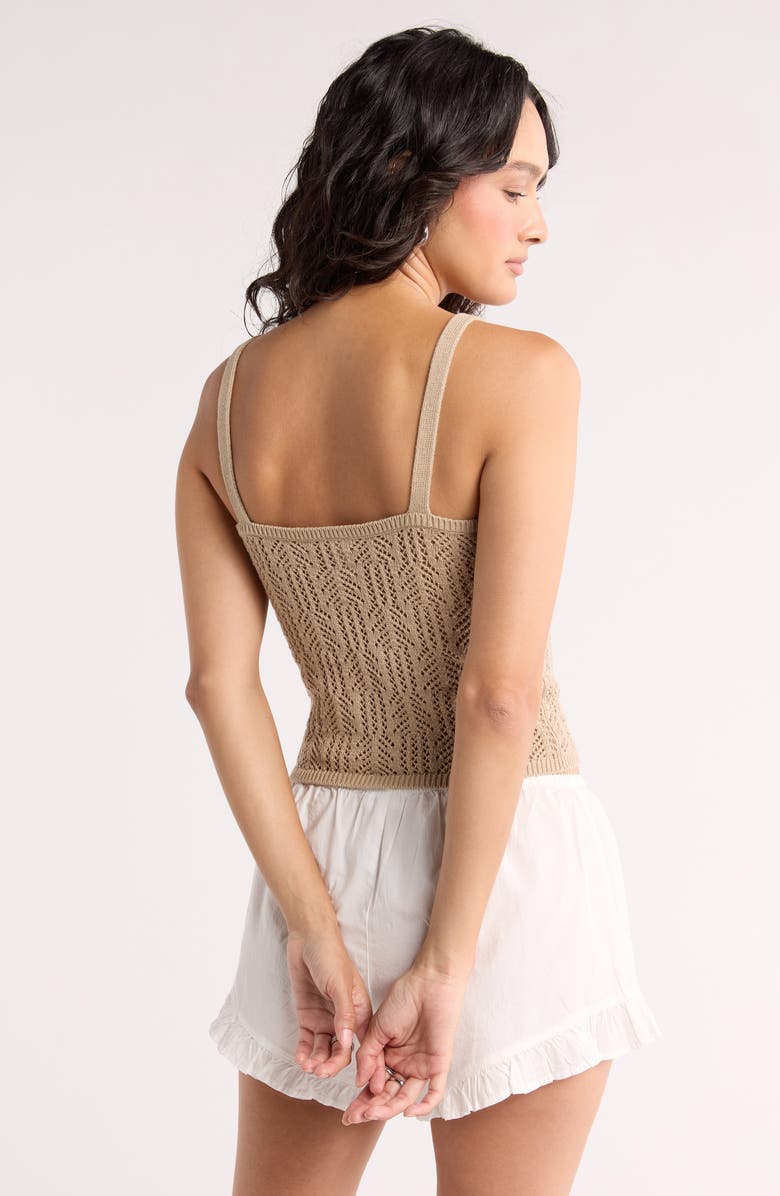 Abound Open Stitch Sweater Tank, Alternate, color, Tan Savannah