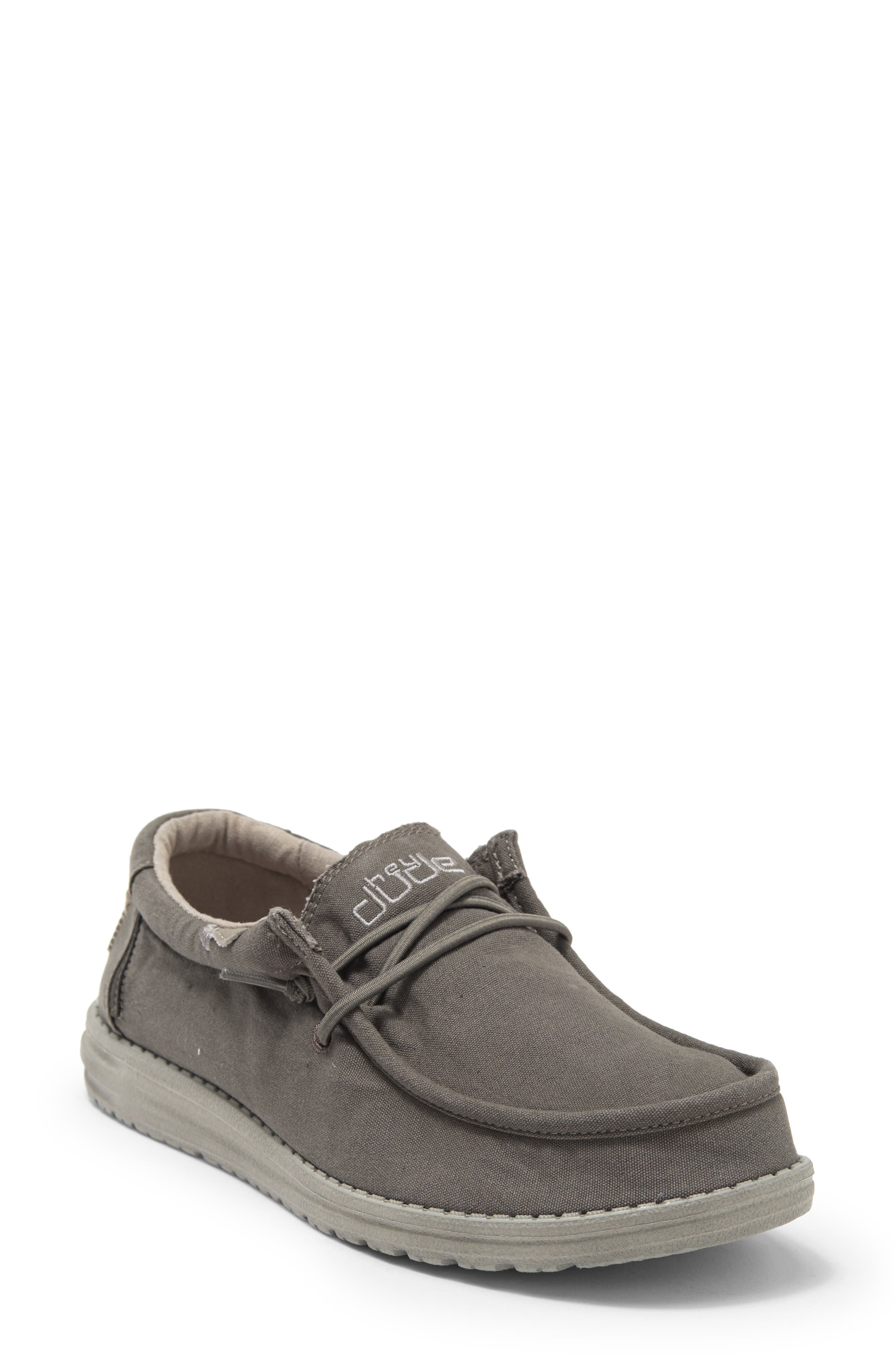 Hey Dude Wally Wash Lead Chukka Shoe, Main, color, Lead