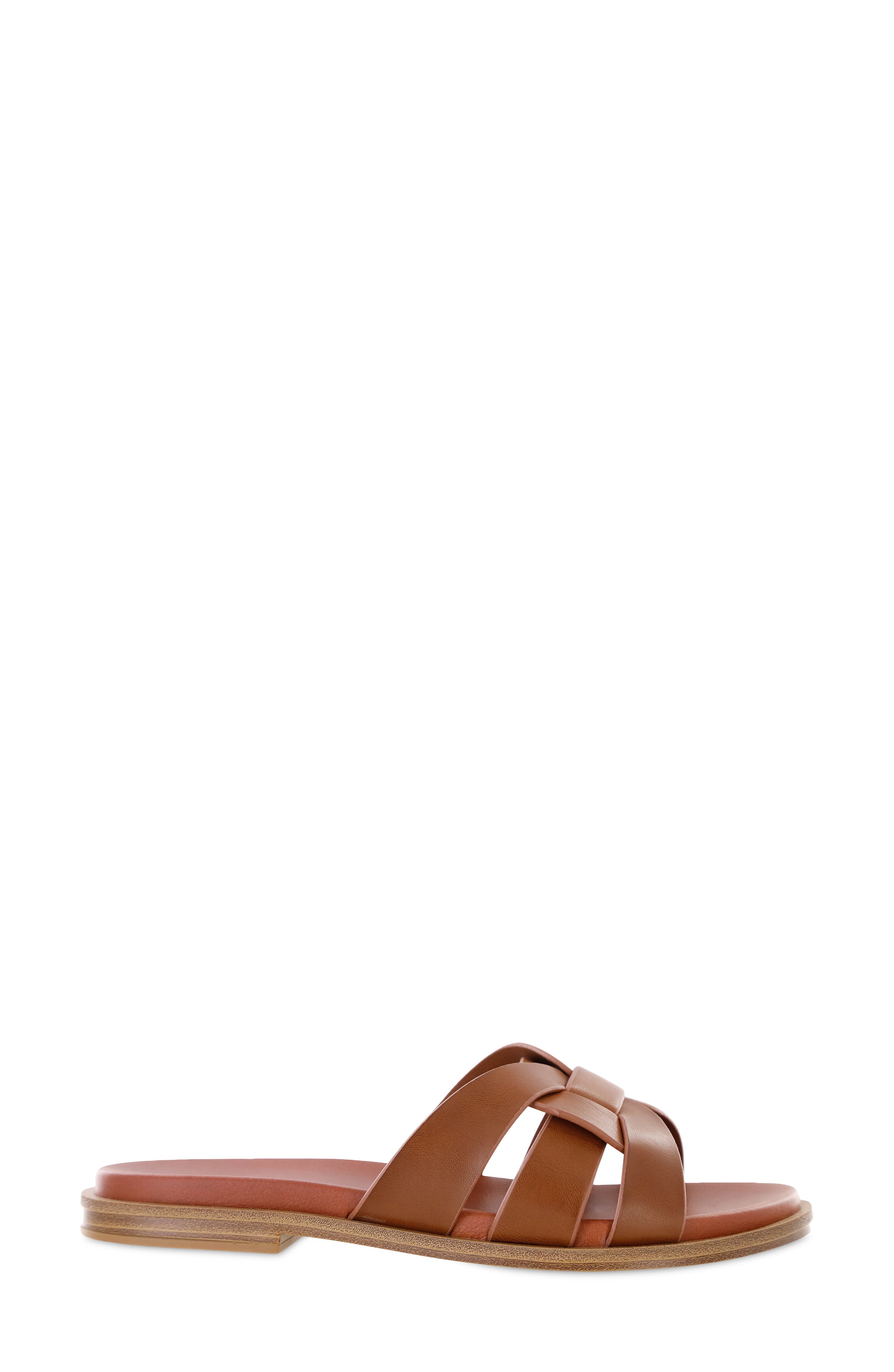 Poliana Slide Sandal, Alternate, color, COGNAC