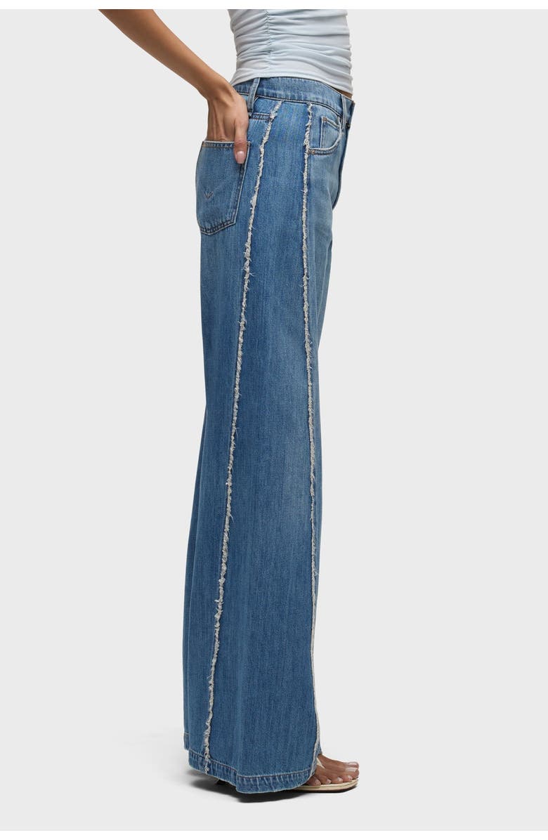 Hudson Jeans jodie loose fit wide leg w/ frayed seams, Alternate, color,