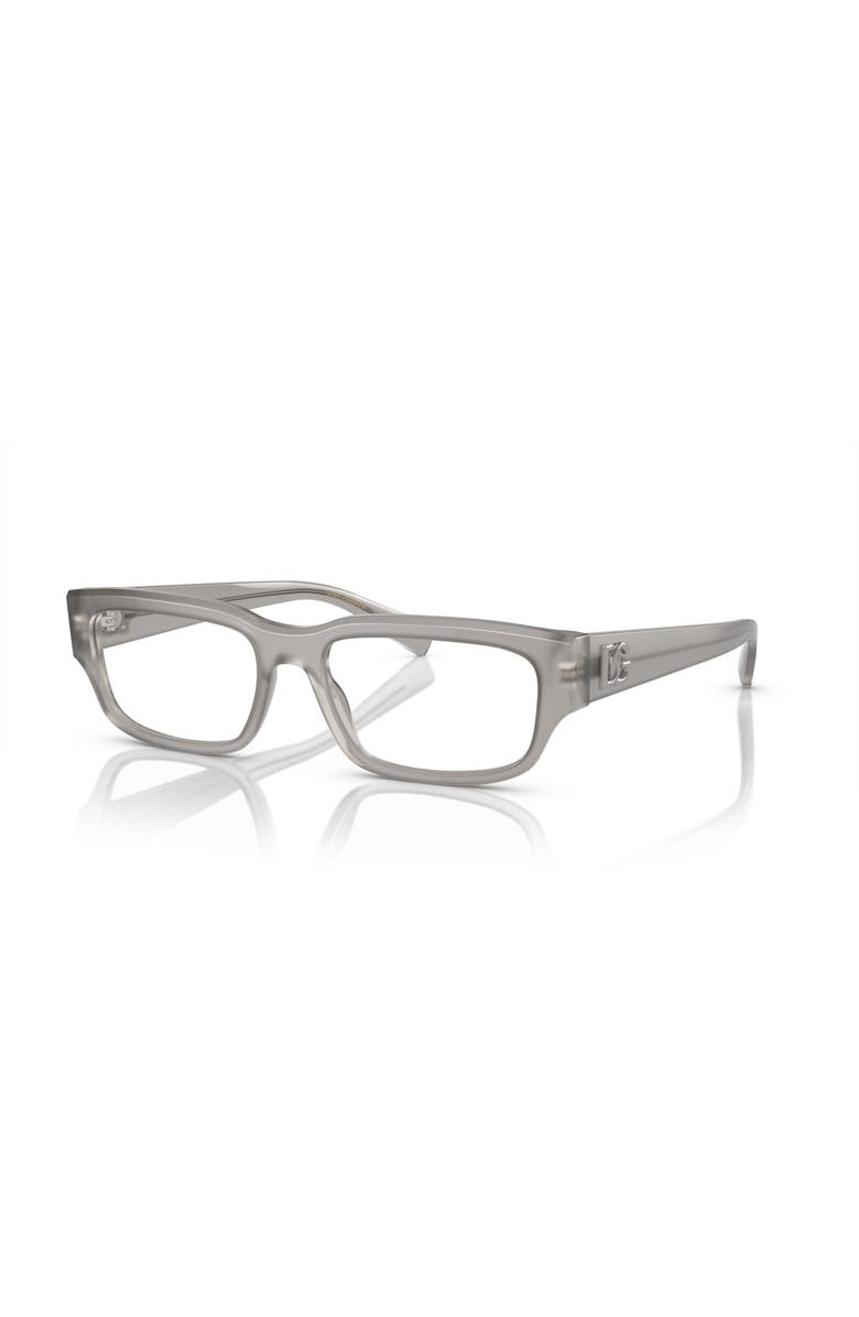 Dolce&Gabbana 55mm Rectangle optical glasses, Main, color, Grey