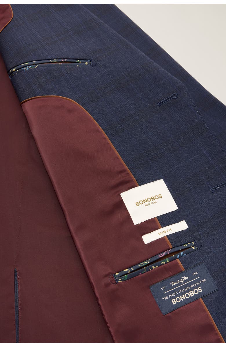 Bonobos Jetsetter Plaid Virgin Wool Suit Jacket, Alternate, color, 4320/ 0030 Navy Glen Plaid