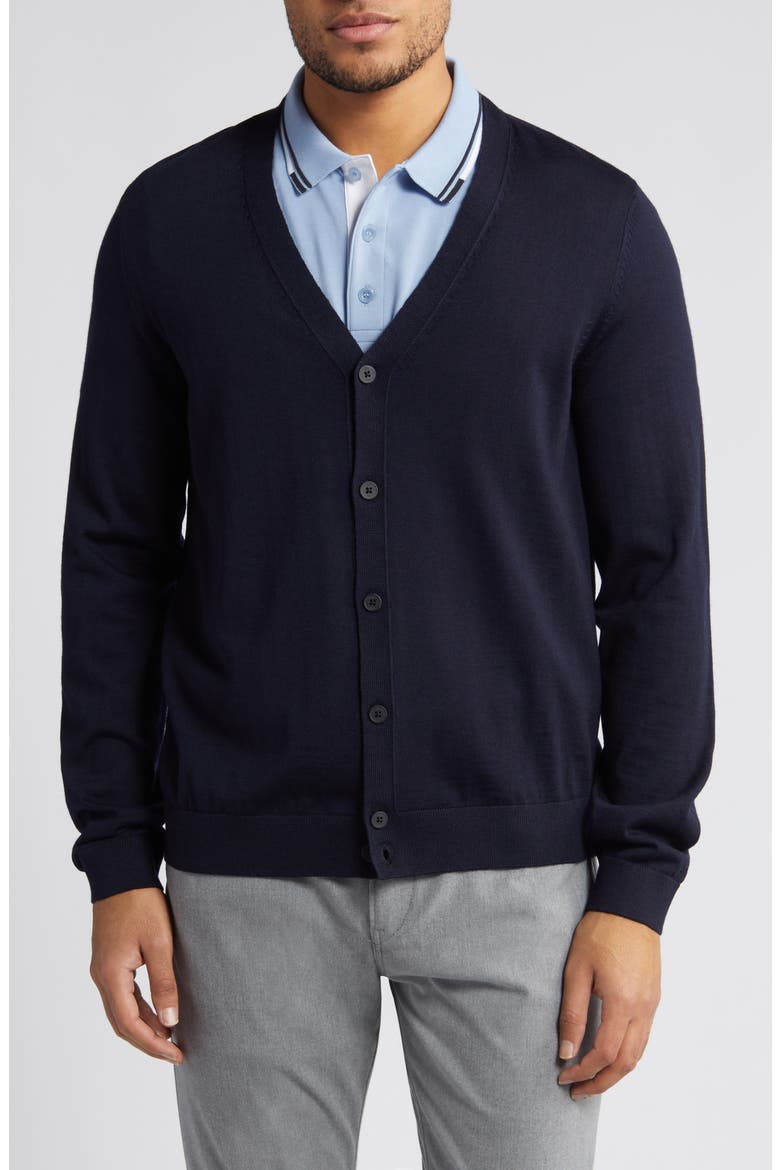 Mardon Virgin Wool Cardigan, Alternate, color, DARK BLUE