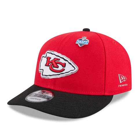 Men's New Era  Red/Black Kansas City Chiefs 2026 NFL Draft On Stage Pre-Curved 9FIFTY Snapback Hat
