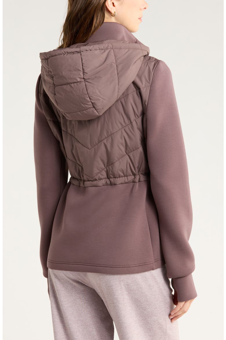 Quilted Scuba Knit Jacket, Alternate, color, GREY PLUM