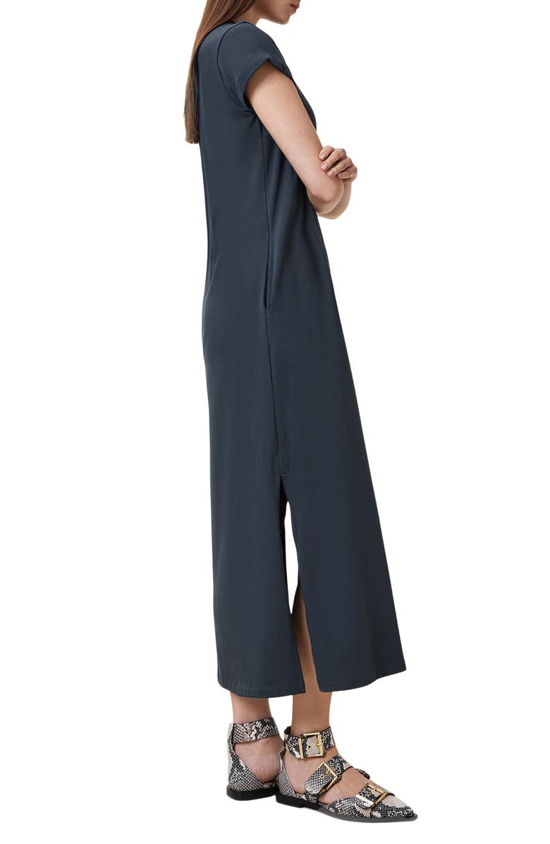 AllSaints Anna T-Shirt Maxi Dress, Alternate, color, Black Oyster Blue